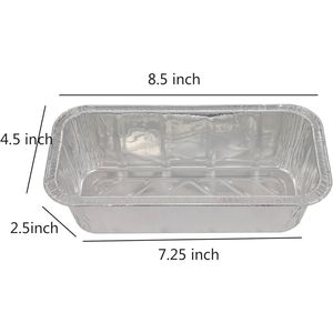 Heavy Duty 21 X 13 Full Size Rectangle Aluminum Steam Table Pans with <b>Foil</b> Lid Oven Safe Food Grade 90g/100g/120g - Product Image 2