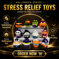 Nouvelle série Halloween : Jouet fantôme amusant en PU à rebond lent, gadget anti-stress, décoration, développement émotionnel multi-âges