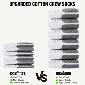 Chaussettes de course épaisses et respirantes, à absorption de l'humidité, ultra-élastiques, confort toute la journée, chaussettes de sport pour la gym - Product Image 3