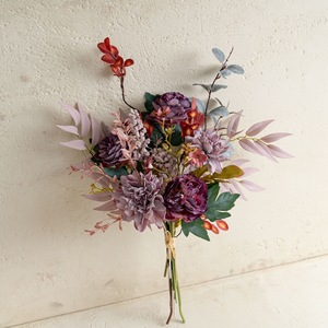 Bouquet de fleurs artificielles CallaFloral en tissu tissé plastique pour mariage et décoration intérieure CF02128 - Product Image 3