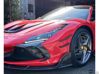 Kit de carrosserie personnalisé léger pour Ferrari F8, pare-chocs avant en fibre de carbone style M amélioré, lame de pare-vent décorative