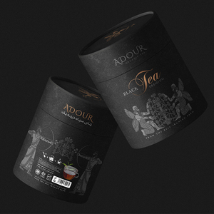 Emballage en tube de papier cylindrique en carton kraft premium pour le stockage de thé en vrac, thé aux herbes, thé aux fruits, thé aux fleurs - Product Image 1