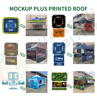 Carpa Plegable Económica 2x2, Gazebo 2x2, Tela Oxford 600D con Función Ignífuga, Estructura Hexagonal de Aluminio Resistente para Promociones