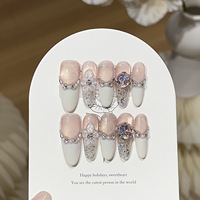 Faux ongles en gel effet œil de chat populaires, pose facile, couvrance totale, fournisseur vérifié