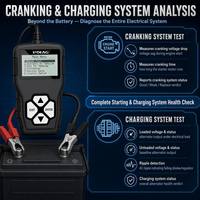 Probador de Baterías Automotrices UDIAG BT208 12V 24V, Analizador Digital de Conductancia, Prueba de Arranque y Carga CCA para Automóviles, Camiones y Motocicletas