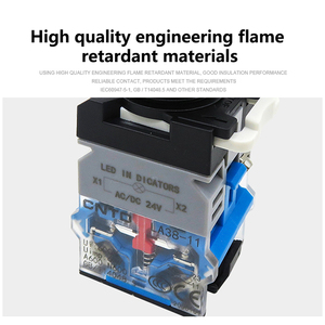 Botón de reinicio automático blanco con luz, uno encendido y uno <span class=keywords><strong>apagado</strong></span>, botón de control de inicio de 22mm de diámetro, AC/DC24V Ten No Nc Switch CNTD 10A - Product Image 5
