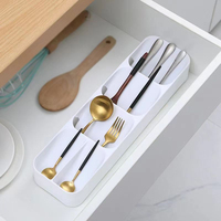 Compartiment vaisselle boîte de rangement cuisine tiroir baguettes couteau fourchette cuillère boîte de rangement mode maison multi-fonction couverts boîte