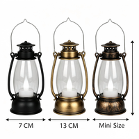 Mini Vintage Plastik-LED-Laterne Flackernde Flammenlose Kerze Batteriebetrieben Retro Rote Hängelaterne für Zuhause und Partys