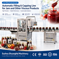 Machine automatique de remplissage, de bouchage et d'étiquetage pour pâtes visqueuses, confiture, miel, ketchup, marmelade, pâte de sésame, équipement d'embouteillage avec contrôle PLC