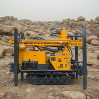 Machine de forage portable sur remorque 260m pour puits d'irrigation, puits d'eau et mines, à vendre