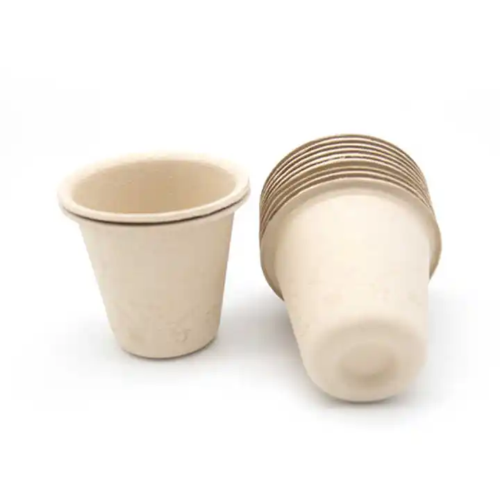 Bambu elyaf hiçbir plastik ücretsiz Pla biyo bozunur şişe 200ml çevre dostu bambu elyaf tek kullanımlık çay bardağı kahve