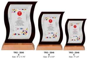 รางวัลถ้วยรางวัลอะคริลิกไม้ดีไซน์เนอร์ สำหรับการยกย่องความสำเร็จขององค์กร การแสดงความขอบคุณ และงานอีเว้นท์ทางธุรกิจระดับมืออาชีพ - Product Image 2