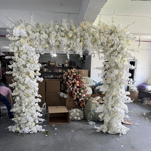 Flores <span class=keywords><strong>de</strong></span> seda <span class=keywords><strong>de</strong></span> aliento <span class=keywords><strong>de</strong></span> bebés blancos <span class=keywords><strong>de</strong></span> alta calidad, <span class=keywords><strong>Centro</strong></span> <span class=keywords><strong>de</strong></span> boda, arcos cuadrados artificiales, decoración para decoración <span class=keywords><strong>de</strong></span> pared - Product Image 2