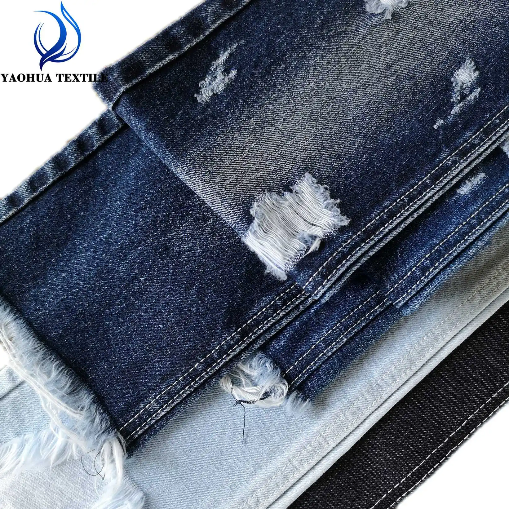 2049 Chất Lượng Cao Nặng Trọng Lượng 100% Cotton Tươi Sợi Phong Cách Mát Mẻ Denim Vải Nhà Sản Xuất Cho Quần Jean Và Áo Khoác