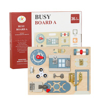 Tablero de Actividades Montessori de Madera, Juguete Sensorial para Desbloquear Habilidades, Tablero Educativo para el Desarrollo de la Inteligencia de Niños Pequeños