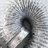 Tuyau flexible de ventilation industrielle HJSJ pour cuisine, de grande taille, non isolé, en aluminium, pour récupération de chaleur