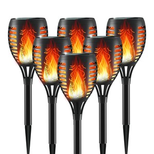 Lámpara <span class=keywords><strong>Solar</strong></span> con Forma de Llama OVO-061 con Sensor de Luz, IP65 Impermeable, para Decoración de Jardín, Paisaje y Caminos, Luz de Llama Pequeña - Product Image 1