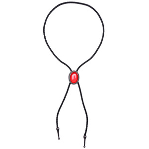 Men's Bolo Tie Black <b>Braided</b> Leather Oval Turquoise Pendant Western Style Casual <b>Accessory</b> - Product Image 5