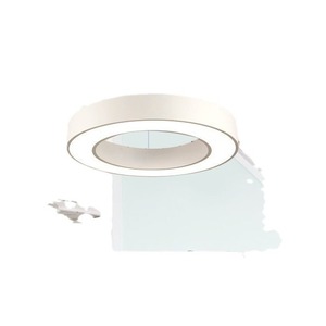 Lámpara Colgante de Aluminio con Anillo LED Redondo Negro para Oficina, Tienda, Vestíbulo, Iluminación de Una Sola Cabeza E26 con Interruptor - Product Image 5