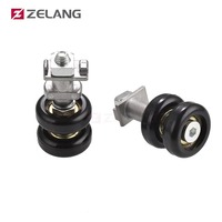 Système de roulement à billes moderne disponible, roulettes de porte coulissante en fer pour charge lourde, extérieur, garage, balcon, OEM