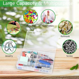 Craft lưu trữ Organizer với có thể tháo rời ngăn hộp nhựa cho các bộ phận nhỏ, câu cá Nguồn cung cấp & DIY dự án nhựa trường hợp - Product Image 5