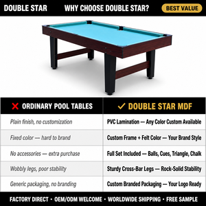 <span class=keywords><strong>Table</strong></span> <span class=keywords><strong>de</strong></span> <span class=keywords><strong>billard</strong></span> pliable sur mesure 4FT 6FT en MDF avec lamination PVC, <span class=keywords><strong>pour</strong></span> intérieur, avec accessoires complets, usage commercial - Product Image 3