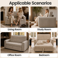 Sofá Cama Convertible Moderno Multifuncional para Apartamentos Pequeños - Sofá Cama Plegable de Tela para Sala de Estar y Dormitorio