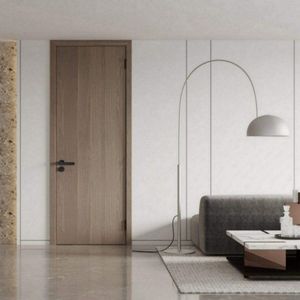 Puerta Interior Moderna Minimalista de Madera con Panel Plano y Aislamiento Acústico para Baño de Hospital, Fabricante OEM ODM - Product Image 1