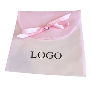 Emballage cadeau de luxe, pochette transparente en organza personnalisée avec logo brodé, petite pochette anti-poussière, sacs d'emballage - Product Image 2