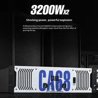 CA Professionnel Amplificateur Bicanal Haute Puissance 2000W avec Boîtier Métallique pour Scène, Mariage, KTV, et Chant