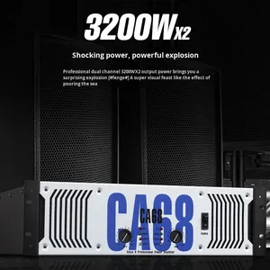 เครื่องขยายเสียง <span class=keywords><strong>CA</strong></span> Professional 2000W กำลังสูง แบบสองแชนแนล ตัวเครื่องโลหะ สำหรับการแสดงบนเวที งานแต่งงาน ร้องคาราโอเกะ - Product Image 2