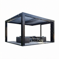 Systèmes de toiture à lamelles motorisées bioclimatiques écologiques, pergola en aluminium pour spa, terrasse extérieure, jardin, relaxation