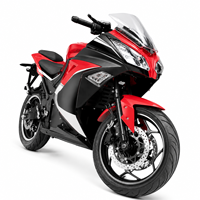 Moto de course électrique 2025 avec batterie lithium 72V, Streetbikes Max. Gamme 60 km/h Moto électrique