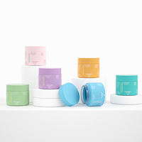 Pots de crème en verre pour visage d'oeil personnalisés de luxe 30ml 50ml pot cosmétique en verre de luxe vide rose mat givré clair avec couvercles