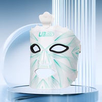 Masque facial portable en silicone à LED infrarouge proche 7 couleurs, rechargeable, pour la beauté du visage, usage domestique et commercial
