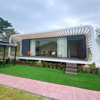 Maison préfabriquée de luxe pour habitation et location, structure en acier modulaire avec salle de bain et cuisine, installation rapide