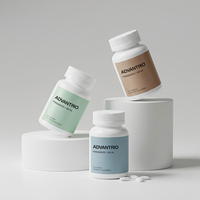 Prix d'usine, flacon à large ouverture en HDPE de 175 ml pour comprimés, capsules et emballages de compléments alimentaires