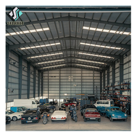 Structure en acier pour abri de voiture, conception de hangar métallique, bâtiments préfabriqués, garage