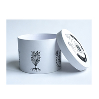 Boîte d'emballage cadeau cylindrique ronde en papier de luxe personnalisée avec couvercle