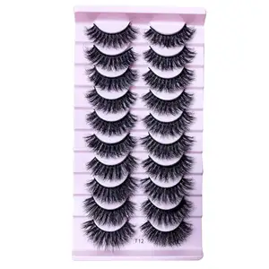 Ciglia finte ciglia in finto visone aspetto naturale soffice Cat Eye 8D ciocche sottili, drammatiche ciglia finte a Volume corto