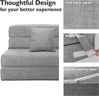 Sofás para Sala de Estar, Sofá Cama Plegable para el Hogar, Sillón Futón de Espuma Viscoelástica, Sofá Plegable Comprimido al Vacío con Almohada