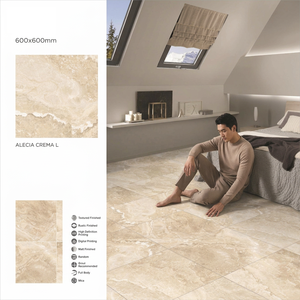 Vistaar Atenia White 600x600mm PGVT Glossy Porcelain Floor Tiles Restaurant Flooring - Product Image 4