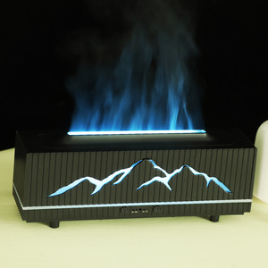 Mountain Design 3D Flame <b>Humidifier</b> 0.5L Aroma Diffuser Desktop Indoor Use with Timing Function US EU <b>UK</b> AU Standard - Product Image 2