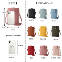 Sac à bandoulière pour téléphone en cuir PU pour femme, fermeture éclair, poche cachée pour téléphone portable, taille moyenne, écologique, léger, tendance