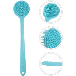 Brosses de massage multifonctionnelles en silicone pour le bain, outils de nettoyage de salle de bain, brosse exfoliante pour le corps en silicone avec long manche - Product Image 6