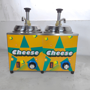 110V 220V Acero inoxidable CE Single Double <span class=keywords><strong>Triple</strong></span> Pumps Dispensador de salsa Comercial Hot Fudge Warmer para Chocolate Queso Caramelo - Product Image 1