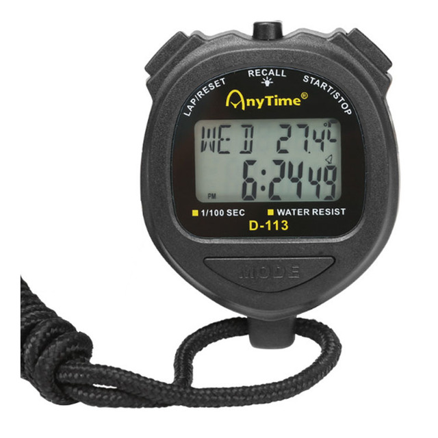 Digital Large LCD Sports Swatch Electronic Training Timer Lightweight Handheld Chronograph for Kids and Adults