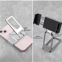 Support de téléphone portable magnétique réglable double anneau support de téléphone pliant universel support de bureau flexible pour lit pliable dos