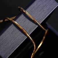 Collier minimaliste en chaîne serpent octogonale pour hommes et femmes, en acier inoxydable, chaîne serpent plate, bijoux tendance
