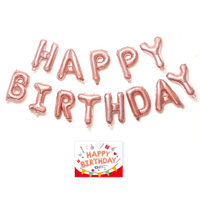 Lot de ballons en aluminium en forme de lettres de 16 pouces pour décoration de fête d'anniversaire, de Noël et du Nouvel An, ensemble de ballons alphabet pour adolescents